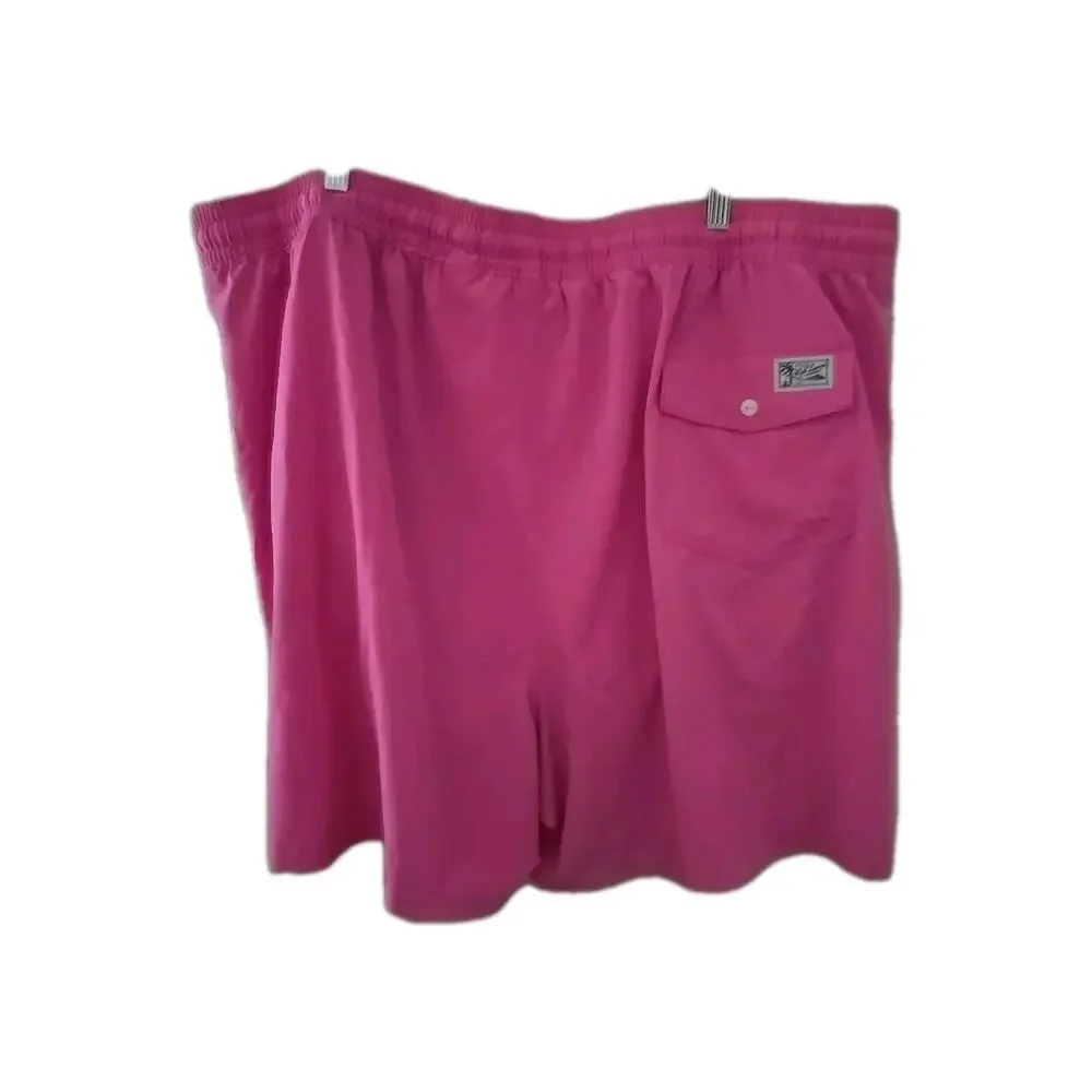 Polo Ralph Lauren Traveler‎ Pink Drawstring Swim Trunks Shorts Men's Size 4XB